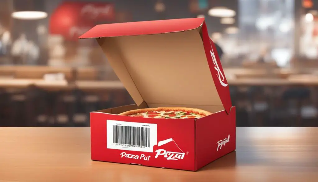 Pizza Hut box with PayPal logo